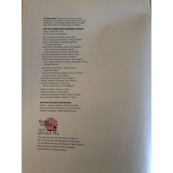 Better Homes Gardens Time Favorite Fruit Recipes - Picture 5 of 8